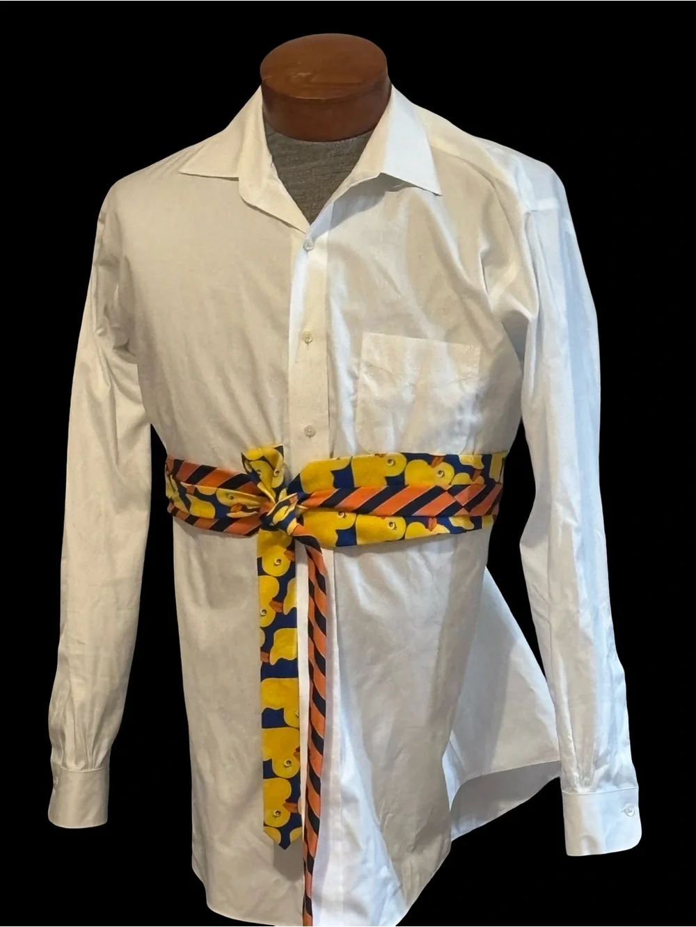 Curated Vintage Tie Obi Belt Sash Scarf Bow Preppy Statement Rubber Duckie tie 🦆
